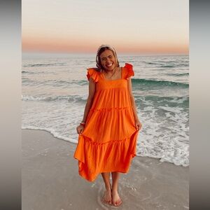 Orange Boutique Midi Dress Size Small
